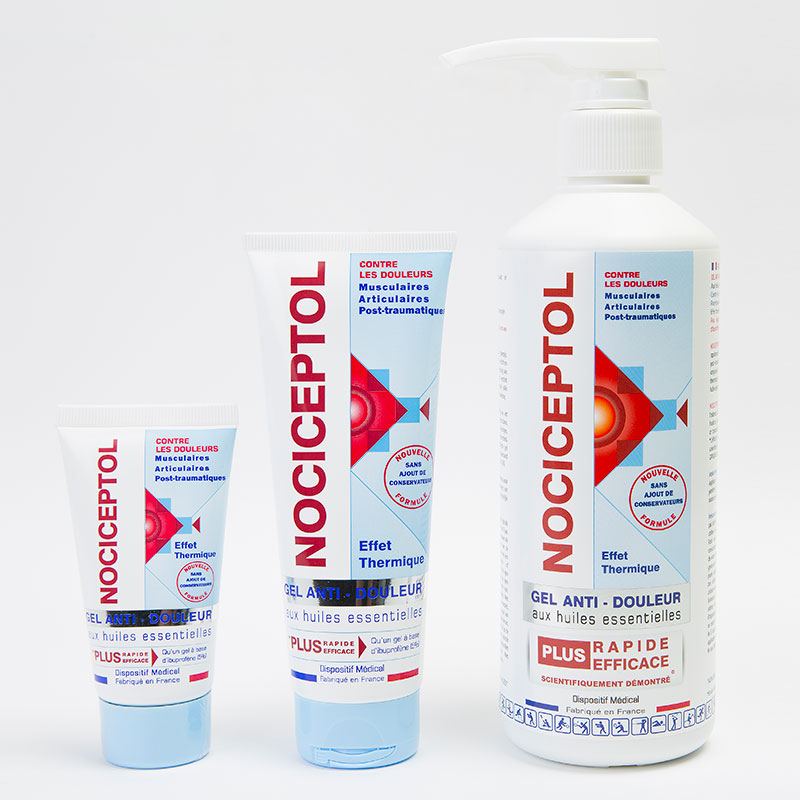 trois tubes de Nociceptol Gel anti-douleur