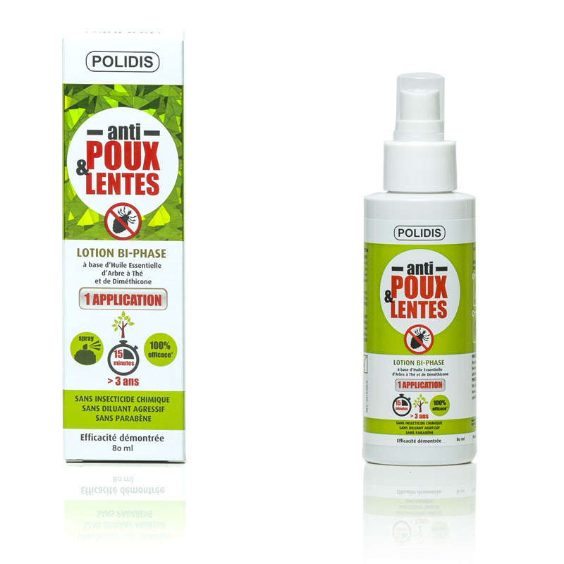 Lotion bi-phase anti-poux et lentes - Laboratoire POLIDIS